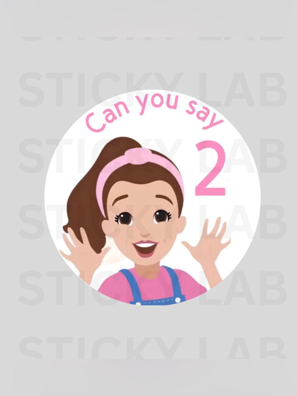 Ms Rachel Birthday Sticker label